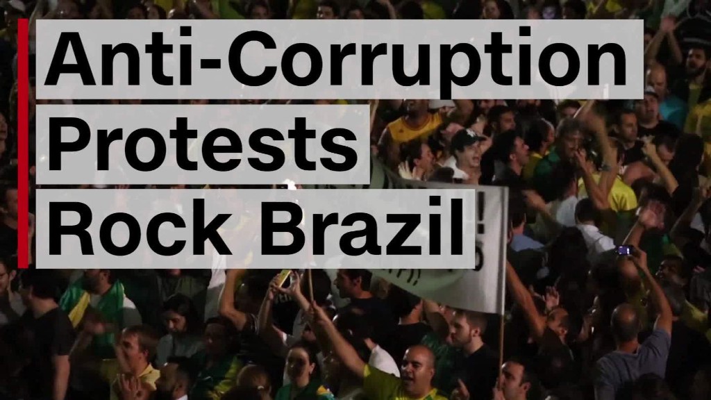 Anti-corruption protests rock Brazil