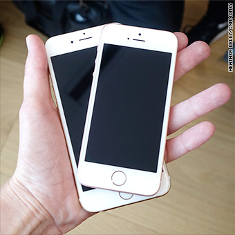 schuintrekken waterstof aantrekken iPhone SE vs. iPhone 5S