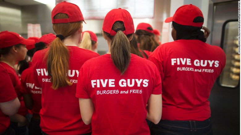 five guys burgers london