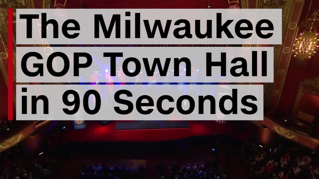 The Milwaukee GOP town hall in 90 seconds