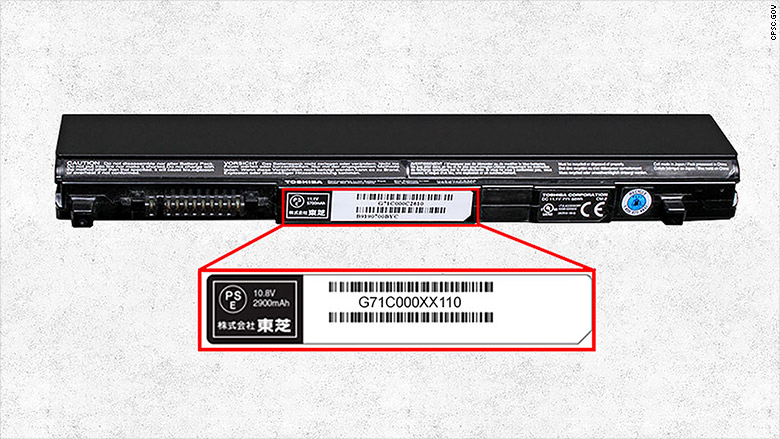 toshiba laptop battery recall