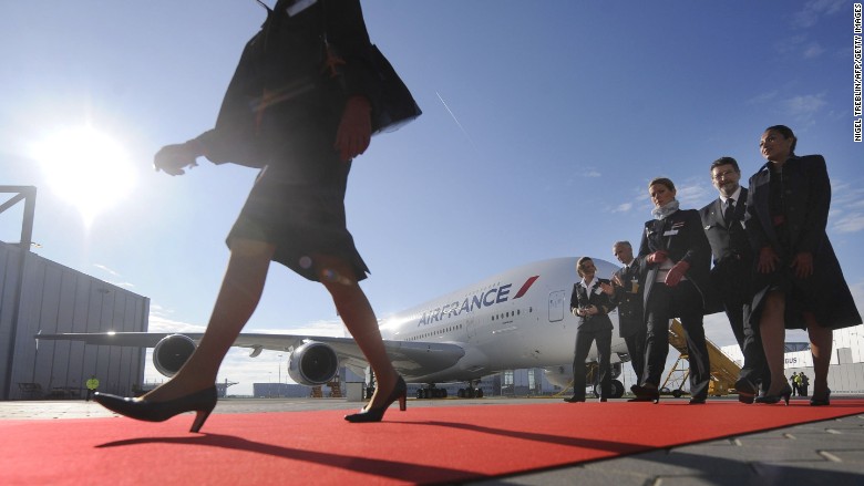 air france plane crew aircraft