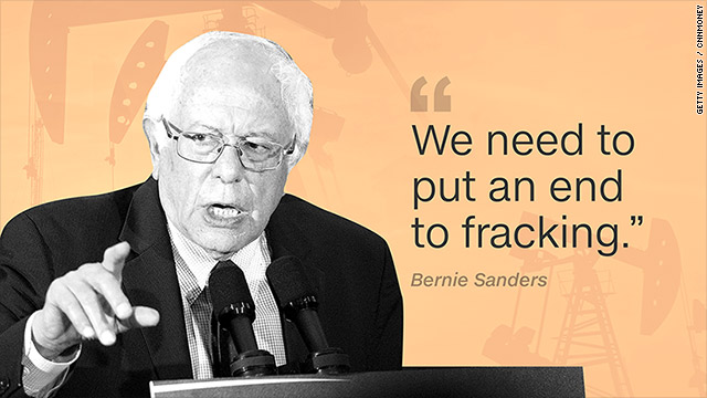 Image result for bernie sanders fracking