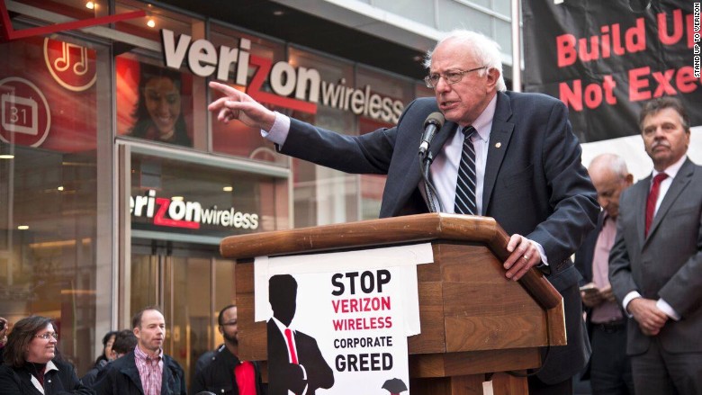 bernie sanders verizon