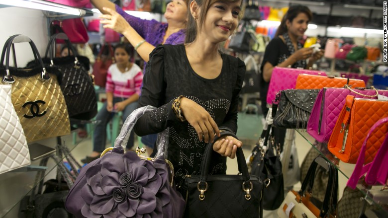 fake purses myanmar