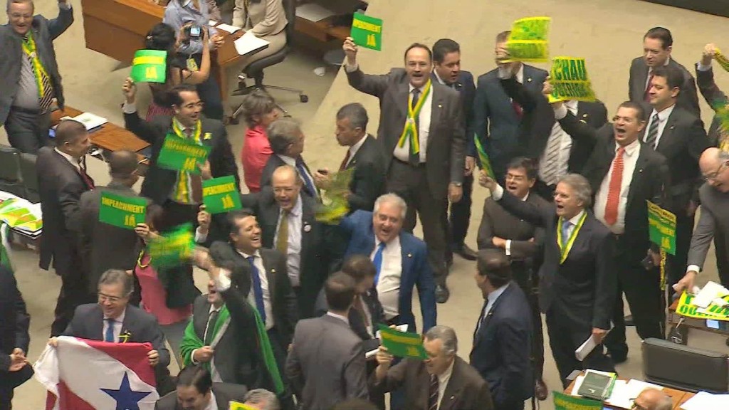 Brazil lawmakers vote to impeach President Rousseff