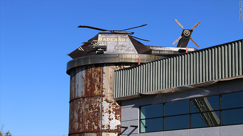 badlands exterior helicopter