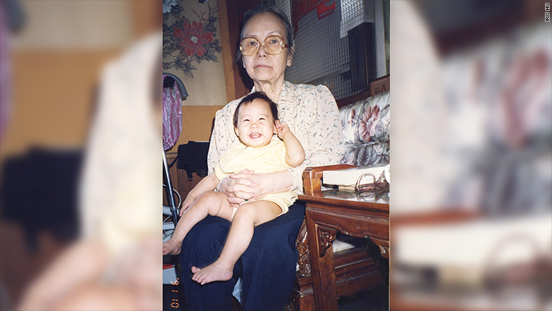 iris hu with grandmother