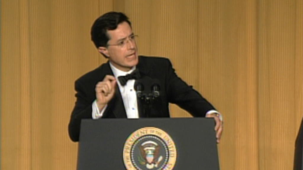 Watch Stephen Colbert at the 2006 White House Correspondents' Dinner