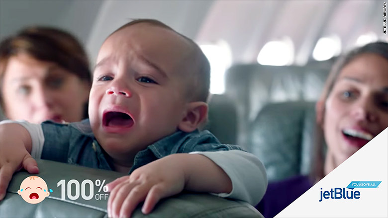 jet blue crying babies