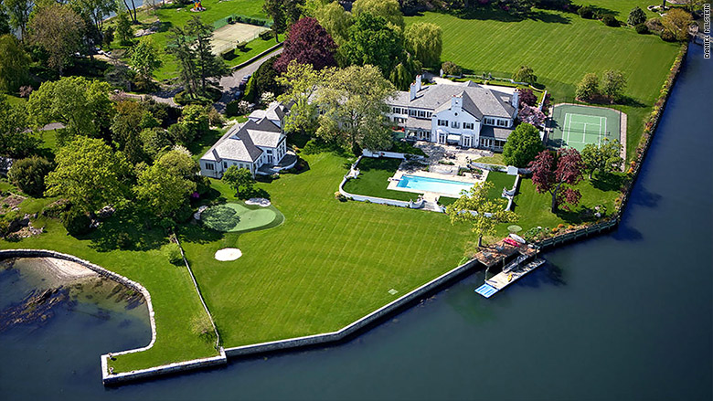 trump greenwich mansion aerial