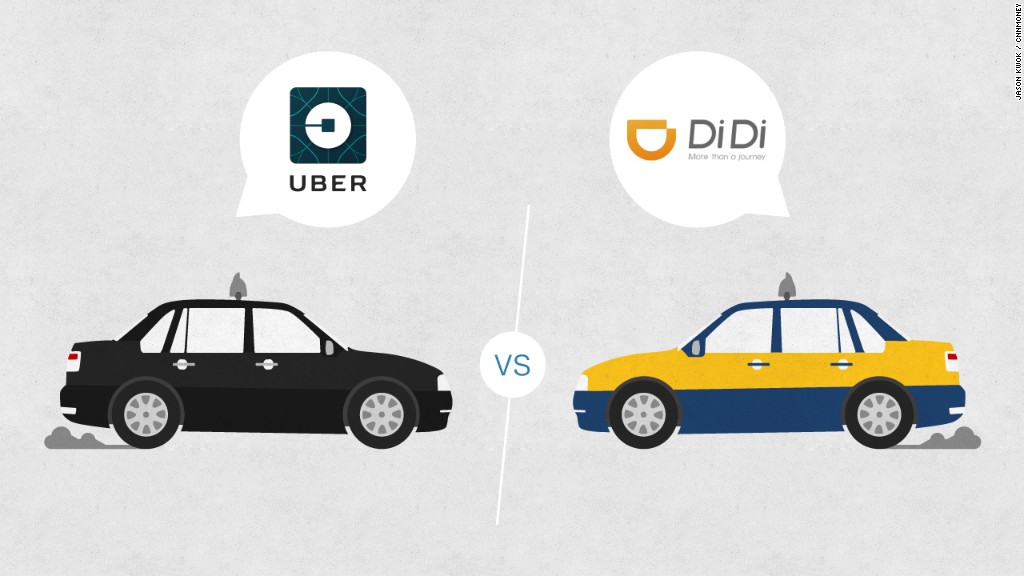 Uber, Didi Chuxing battle for Chinese taxi market