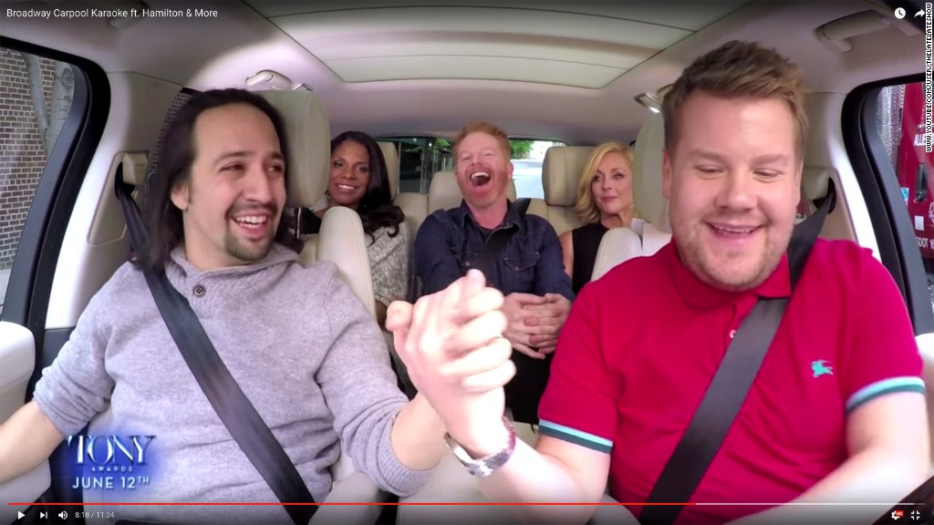 Broadway stars take over carpool karaoke