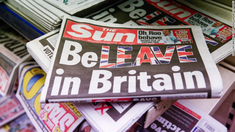 Brexit Britains Biggest Newspapers Want U K To Leave The Eu