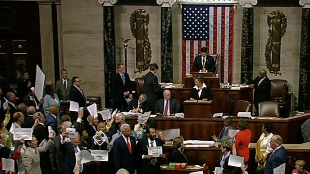 Chaos erupts on house floor over gun control