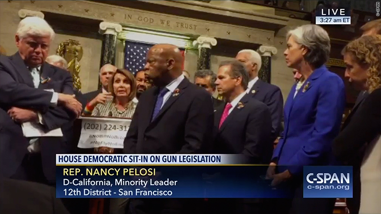 democrat sit in nancy pelosi