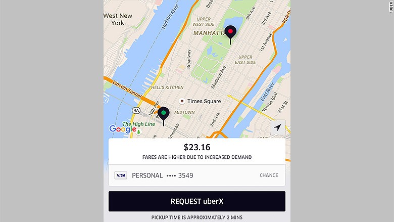 uber no surge in story