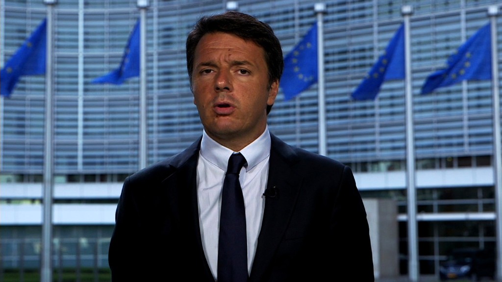 Prime Minister Renzi on risk to Italian banks