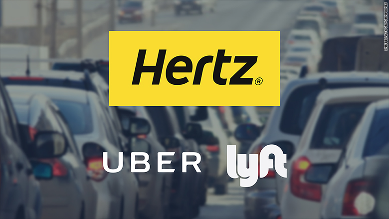 hertz uber lyft rental