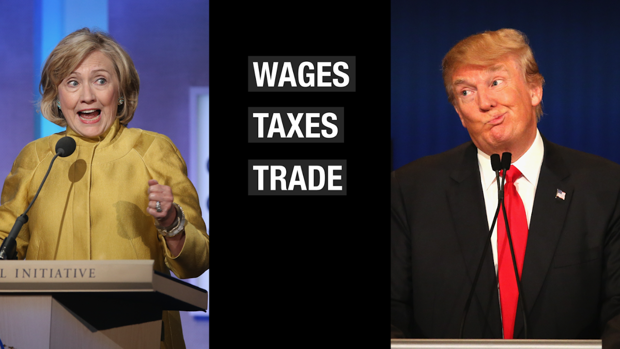 Clinton Vs Trump On Wages Taxes And Trade Video Economy 