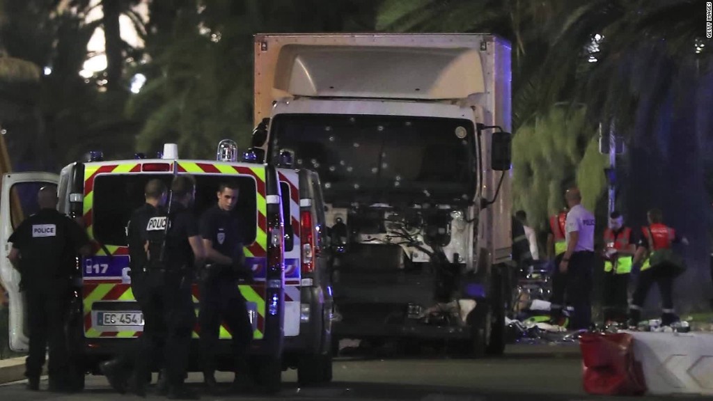 Truck rams crowd in Nice, France