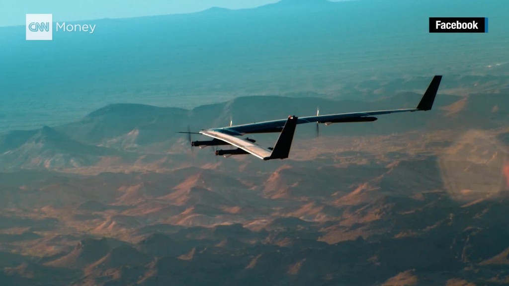 Watch Facebook's internet drone make its first full-scale flight
