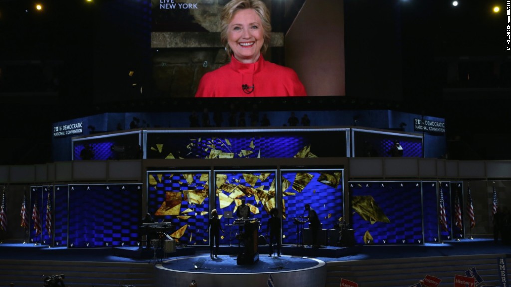 The night Hillary Clinton made history in 90 seconds