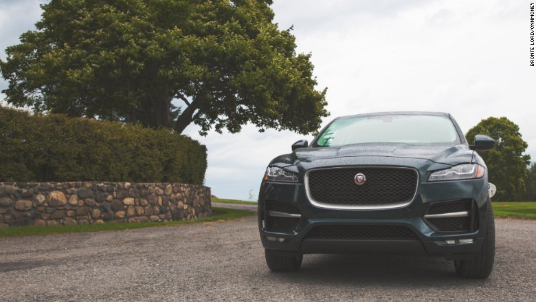 2017 jaguar f-pace front with tree