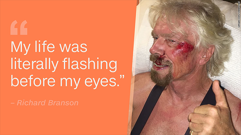 richard branson bike injury quote