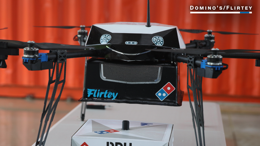 See Domino's inaugural pizza drone delivery test