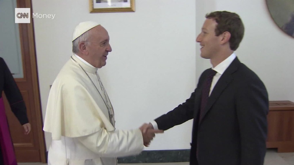 Mark Zuckerberg meets Pope Francis