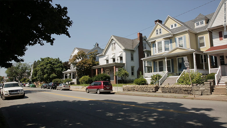 hazleton tree lined street