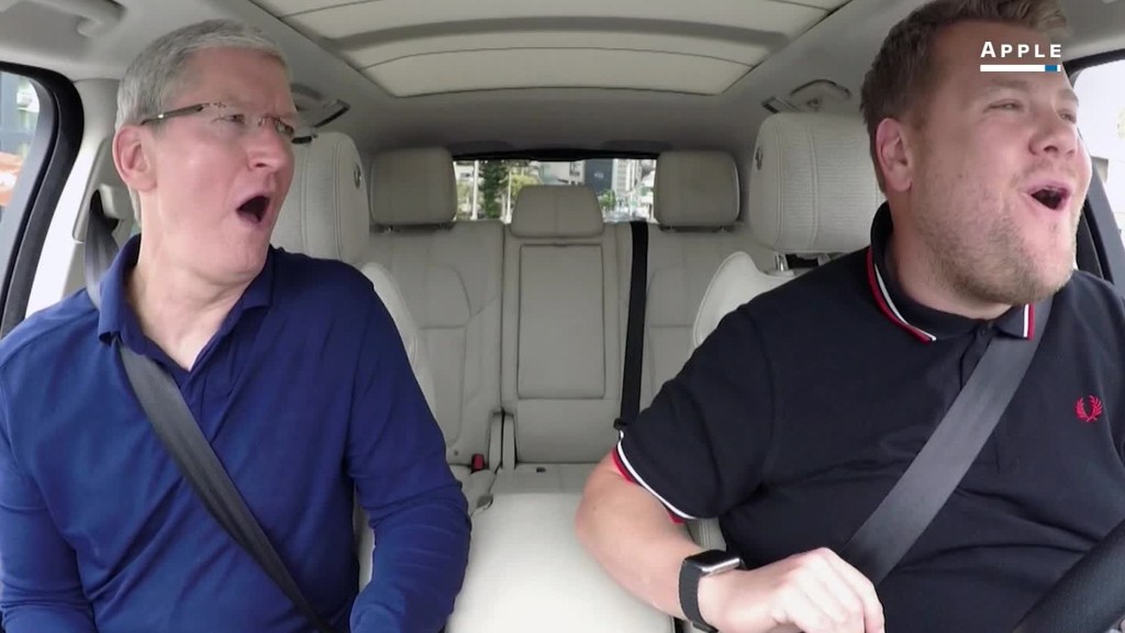 Apple's Tim Cook plays Carpool Karaoke 