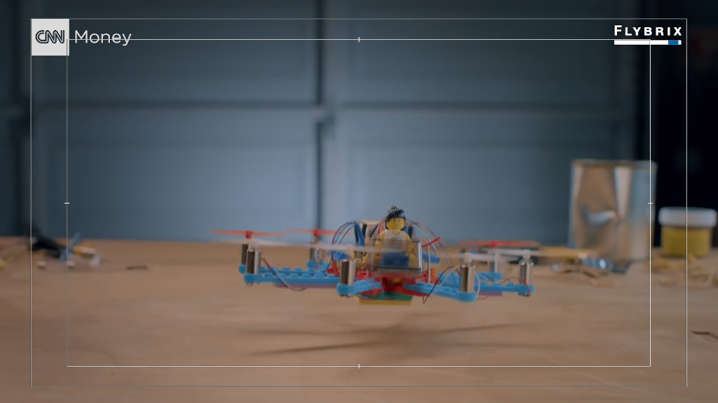 Flying a drone made out of Legos