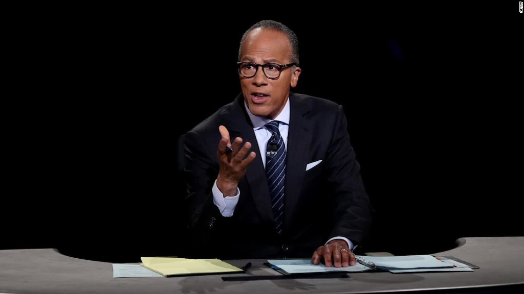 Breaking down Lester Holt's debate performance