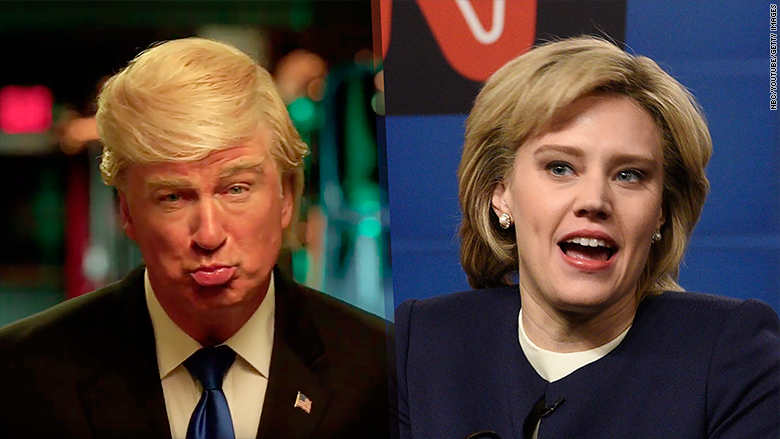 snl trump clinton split