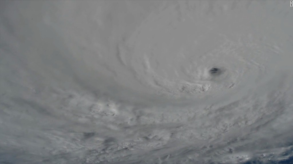 See Hurricane Matthew churn from space