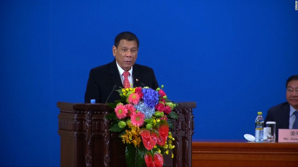 Philippine president declares 'separation' from US