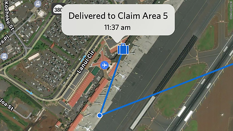 delta rfid luggage map tracking
