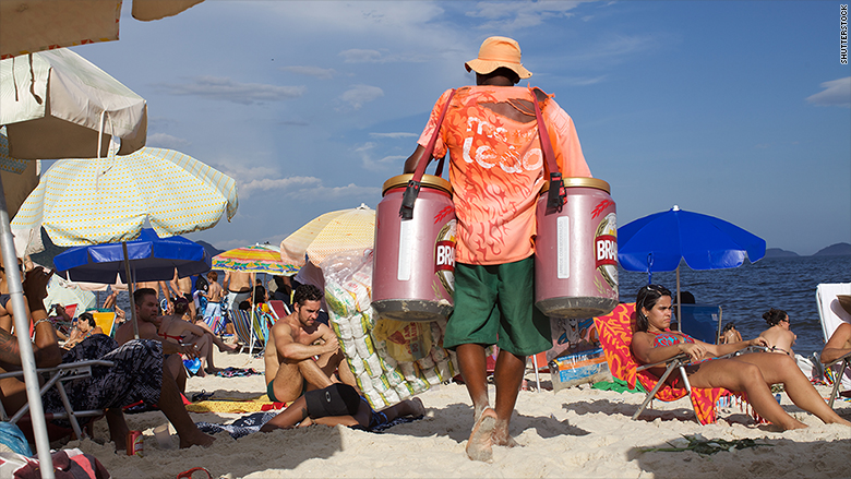 brazil beach beer