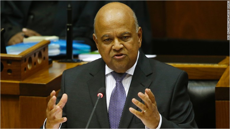 Pravin Gordhan south africa finance minister