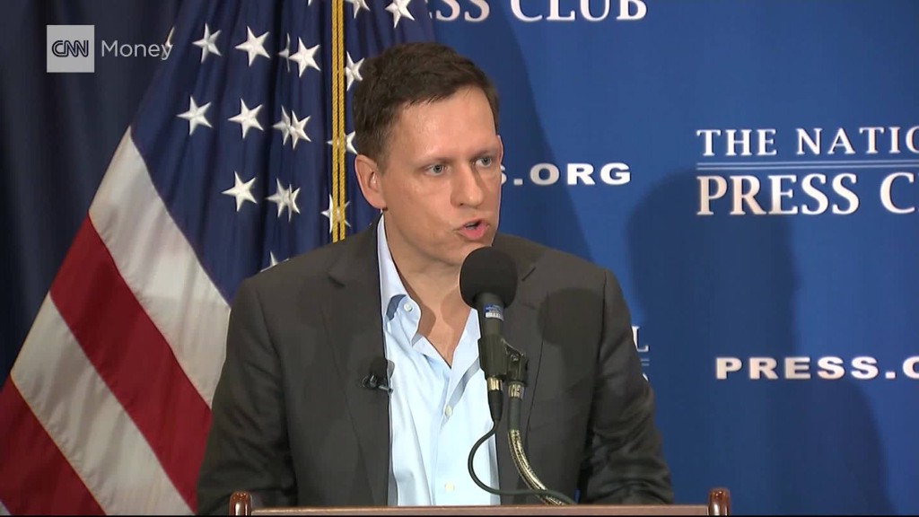 Peter Thiel defends his support of Donald Trump