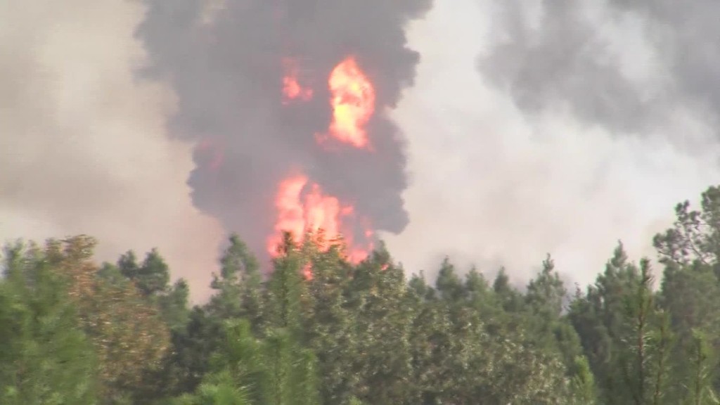 Local residents react to pipeline fire