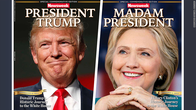 clinton trump newsweek cover