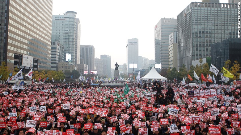south korea president park protests