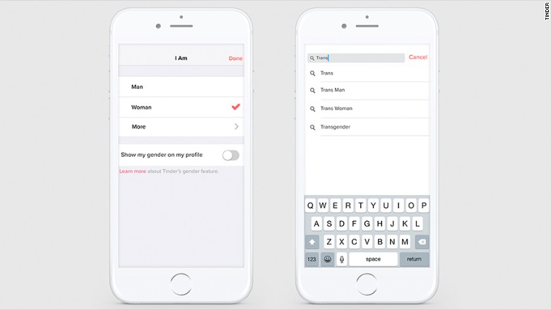 Tinder app transgender