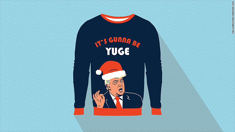 ugly xmas sweater trump