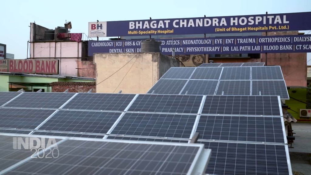 India taps into solar energy to power hospitals and schools