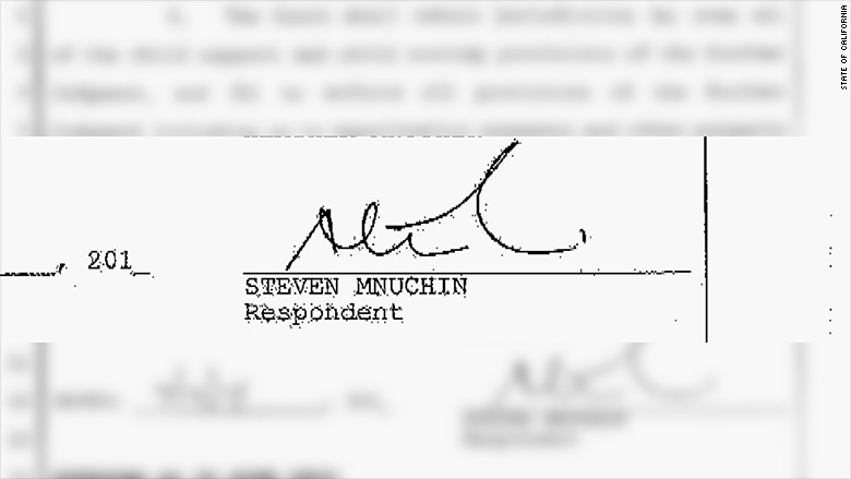 steven mnuchin signature