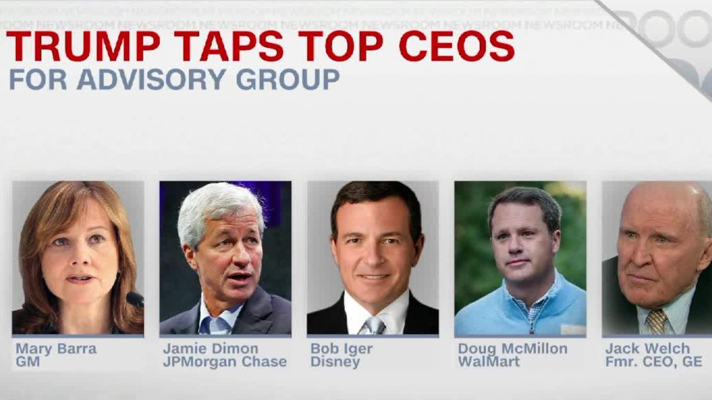 Trump tapping top CEOs for advisory group